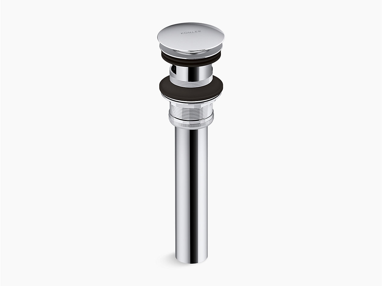 Clicker drain with overflow