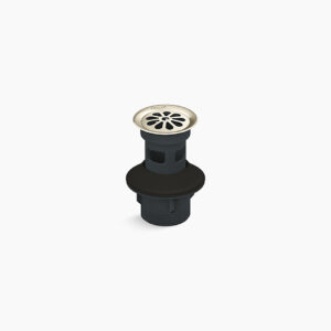 Bathroom sink grid drain with overflow