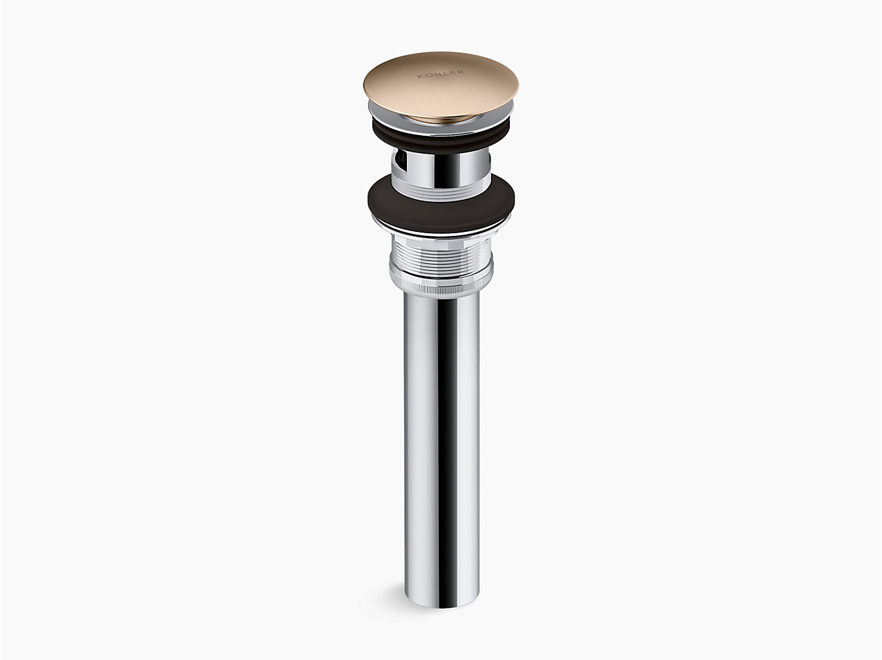 Clicker drain with overflow
