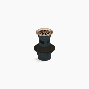 Bathroom sink grid drain with overflow