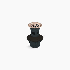 Bathroom sink grid drain with overflow